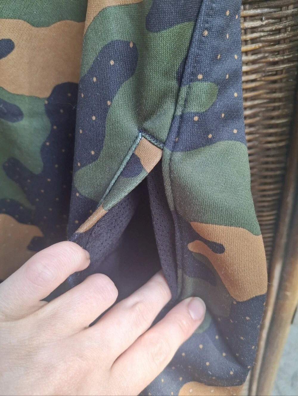 🍀3/15 Old Navy Camo Hoodie with Bright Orange GAME TIME Print